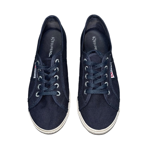 Like New Superga Tennis Shoes Sneakers 7 Navy Blue - Picture 6 of 15